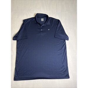Callaway Men's Opti-Dri Polo Shirt L Cooling Golf Short Sleeve Blue‎